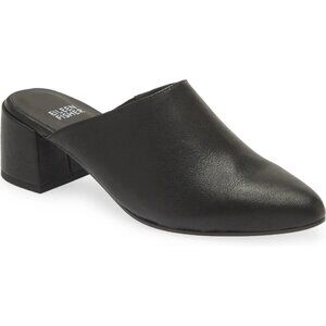 Eileen Fisher Gest black leather mules shoes